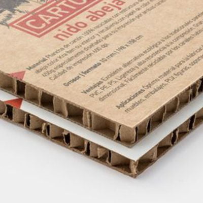 Cartón panel nido de abeja Kraft